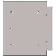 Aluminum Wall Duct 'T' Surface Cover 10''  Aluminum Wall Duct 'T' Surface Cover 10''